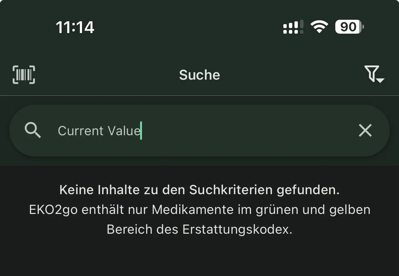 Current Value has no entries in the green and yellow section of the Austrian reimbursement codex