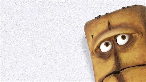 bernd das brot entering the frame from the side, looking suspicious