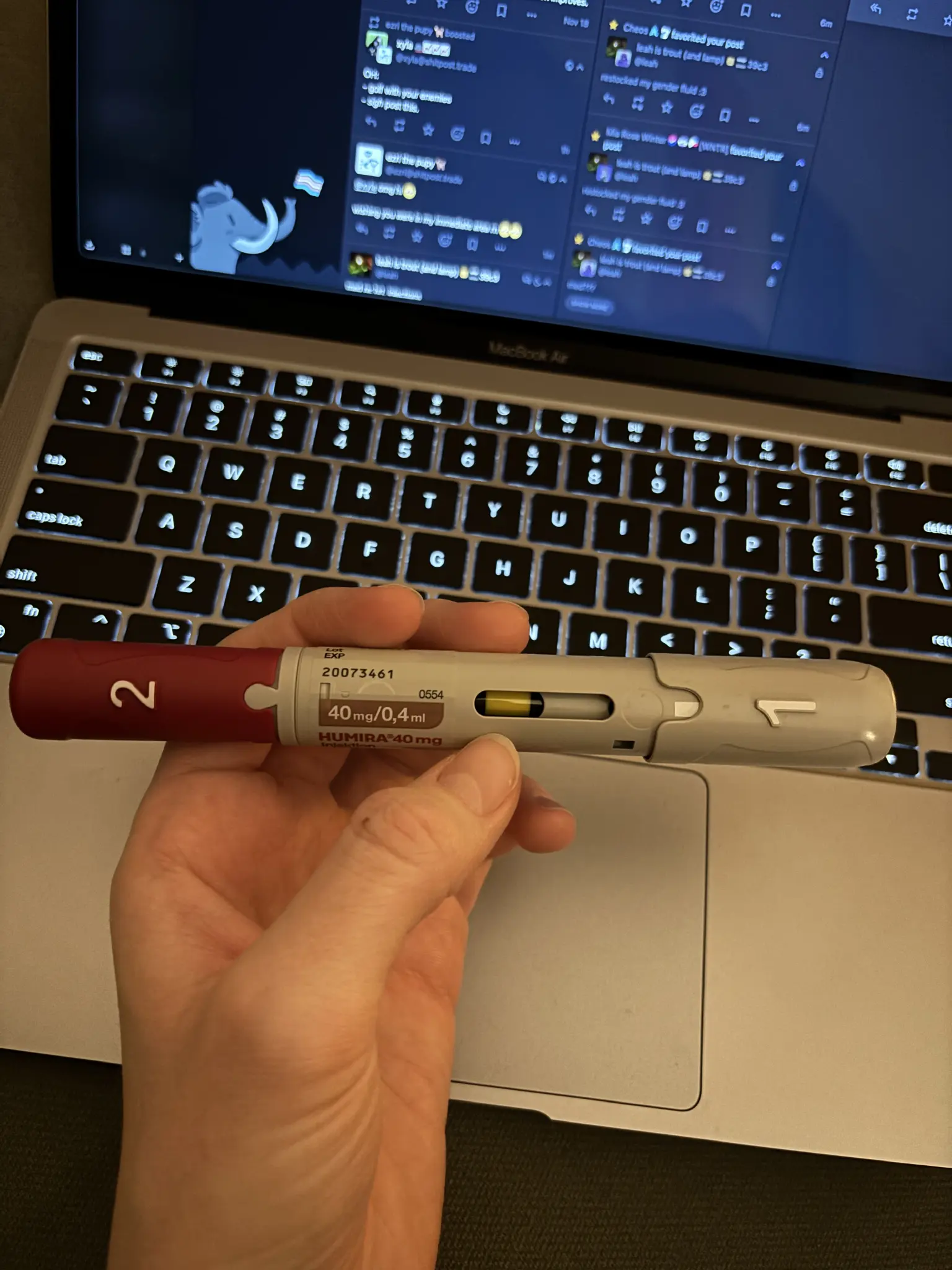 a (used) adalimumab pen
